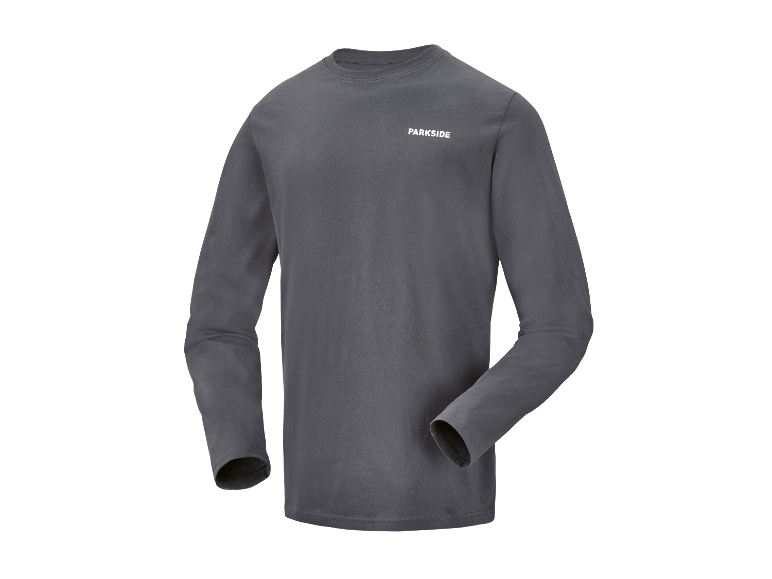 Een grijs Parkside shirt met lange mouwen.