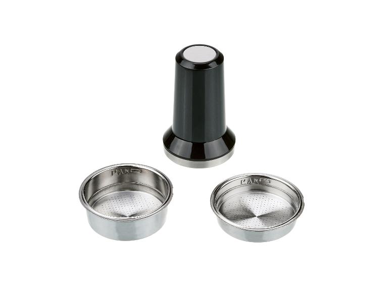 Koffietamper en twee filters voor espressomachine