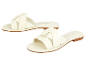 Witte Esmola sandalen met gekruiste bandjes.
