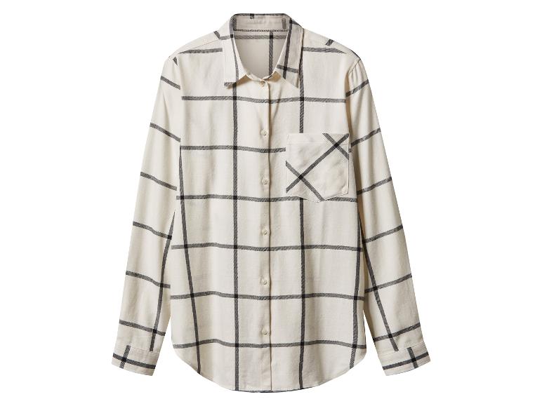 Wit geruit overhemd met zwart rasterpatroon