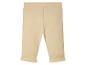 Beige broek voor baby's met gevouwen zoom