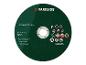 Een groene Parkside schijf voor het slijpen met een diameter van 180 mm.