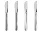 Set van vier zilveren botermessen