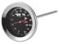 Vleesthermometer met temperatuurweergave en iconen voor rundvlees, lamsvlees en kip.