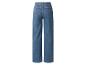 Blauwe denim wide-leg jeans voor dames, achteraanzicht