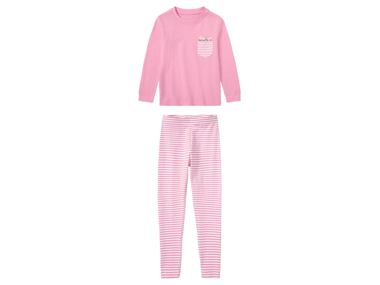 lupilu Meisjes pyjama (98-104, Roze gestreept)