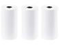 Drie rollen witte thermische printerpapier.