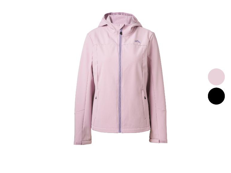 Roze softshelljack met capuchon en rits, met kleuropties