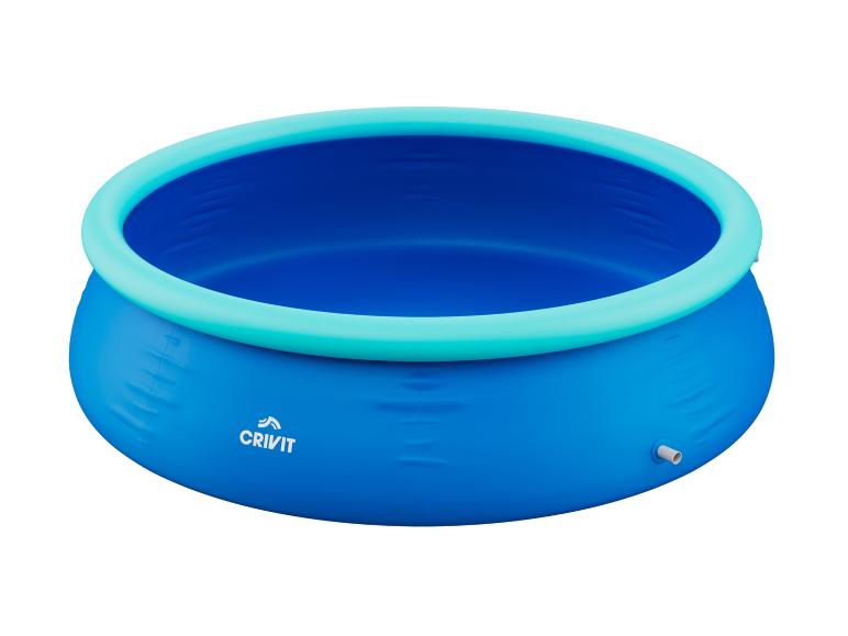 Blauw opblaasbaar zwembad Crivit voor kinderen.