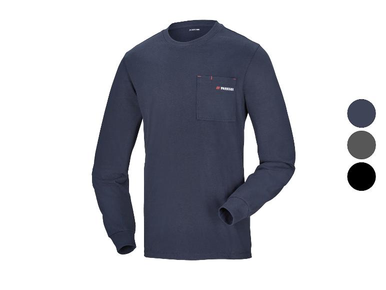 Parkside marineblauwe longsleeve T-shirt met borstzak.