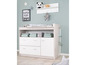 Witte commode met commode-opzet, geschikt voor babyverzorging