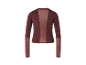 Donkerrood damestrui met transparante rug.