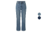 Lichtblauwe high-waist jeans met twee kleuropties.
