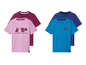 Twee sets van kinder T-shirts met dierenprints.