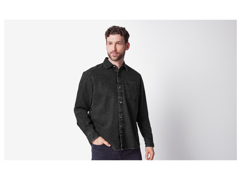 Denim heren overhemd