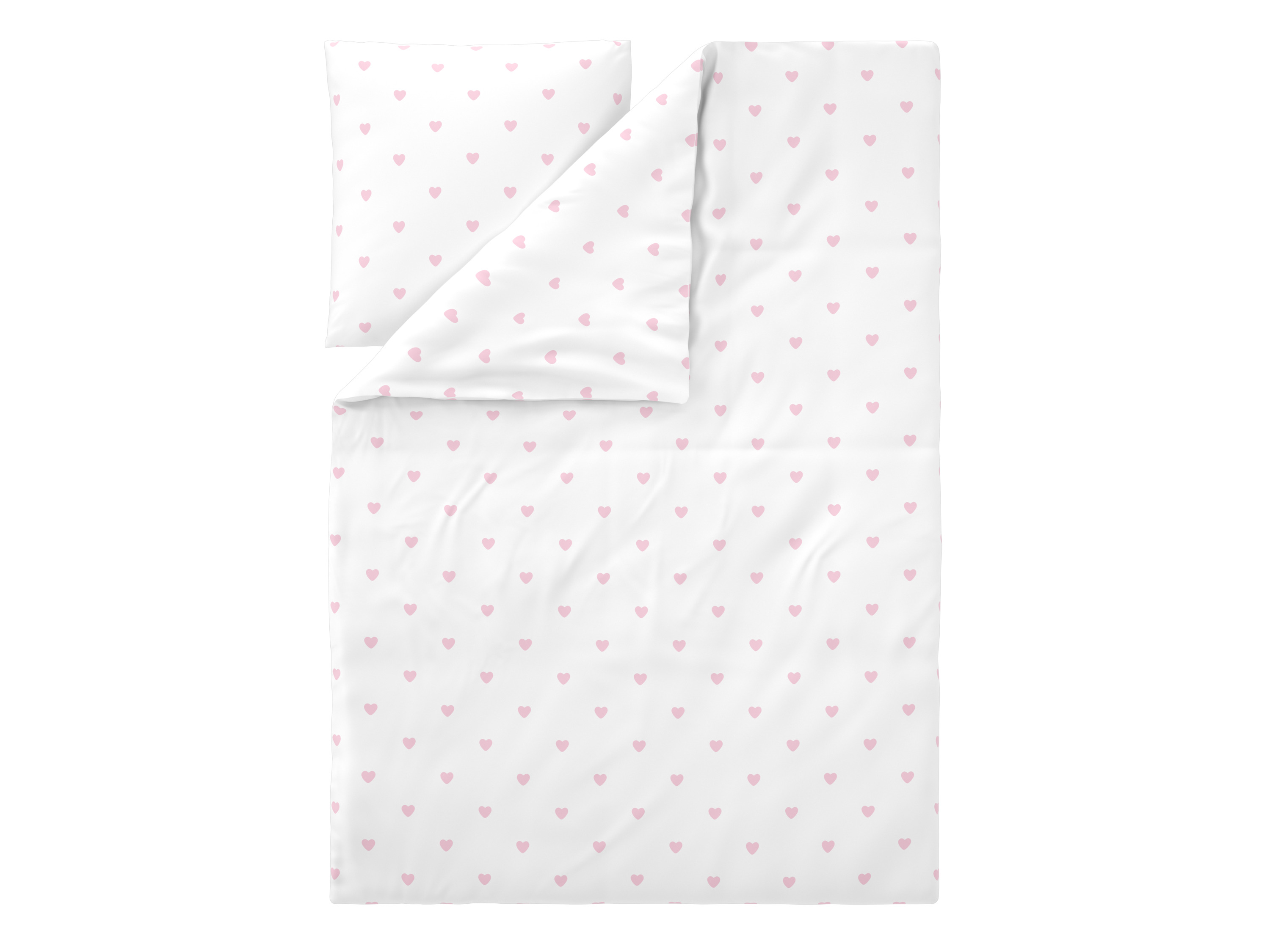 LIVARNO Dekbedovertrek 140 x 200 cm (Wit/lichtroze)