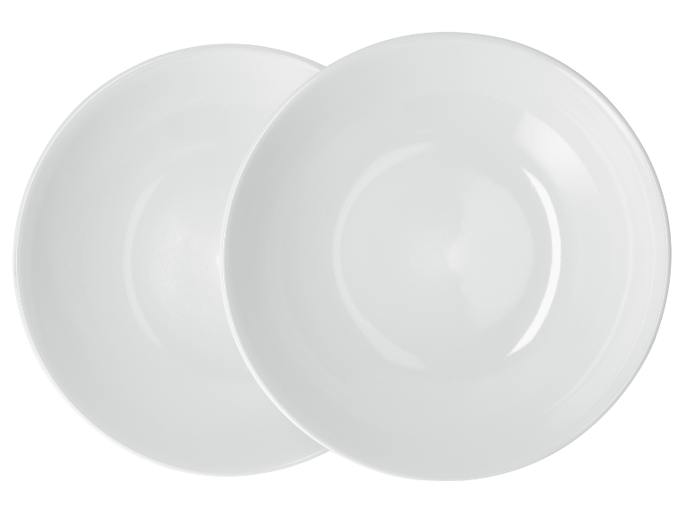 Twee witte borden op elkaar.