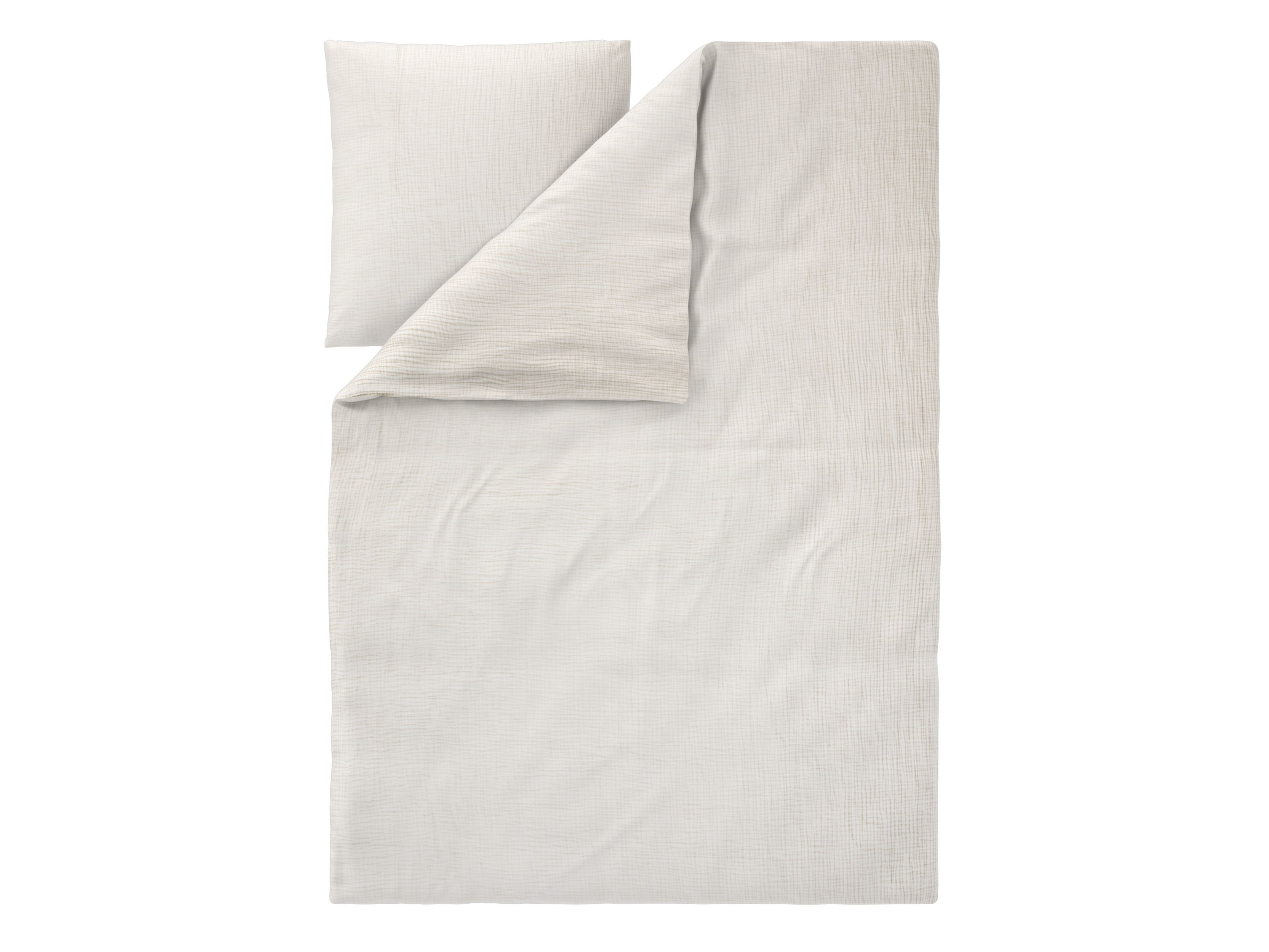 LIVARNO Mousseline dekbedovertrek 140 x 200 cm (Crème)