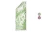 Groen strandlaken met wit palmbladpatroon en kwastjes