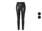 Zwarte leren leggings met hoge taille.