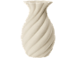 Beige keramische vaas met spiraalpatroon