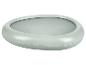Lichtgroene ovale kom of schaal met een matte afwerking.