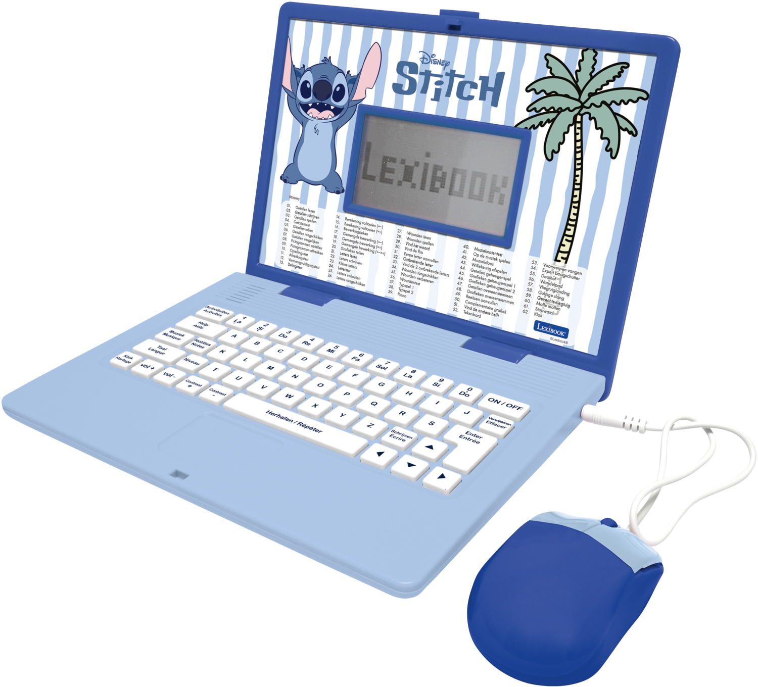 LEXIBOOK Kinder laptop, educatief, Disney Stitch of Spiderman
