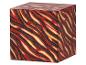 Rode en gele kubus met gestreept patroon