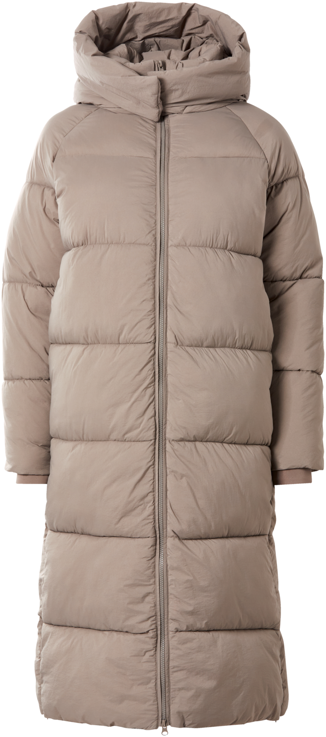 ESMARA Dames lange gewatteerde winterjas (Beige, L (44/46))