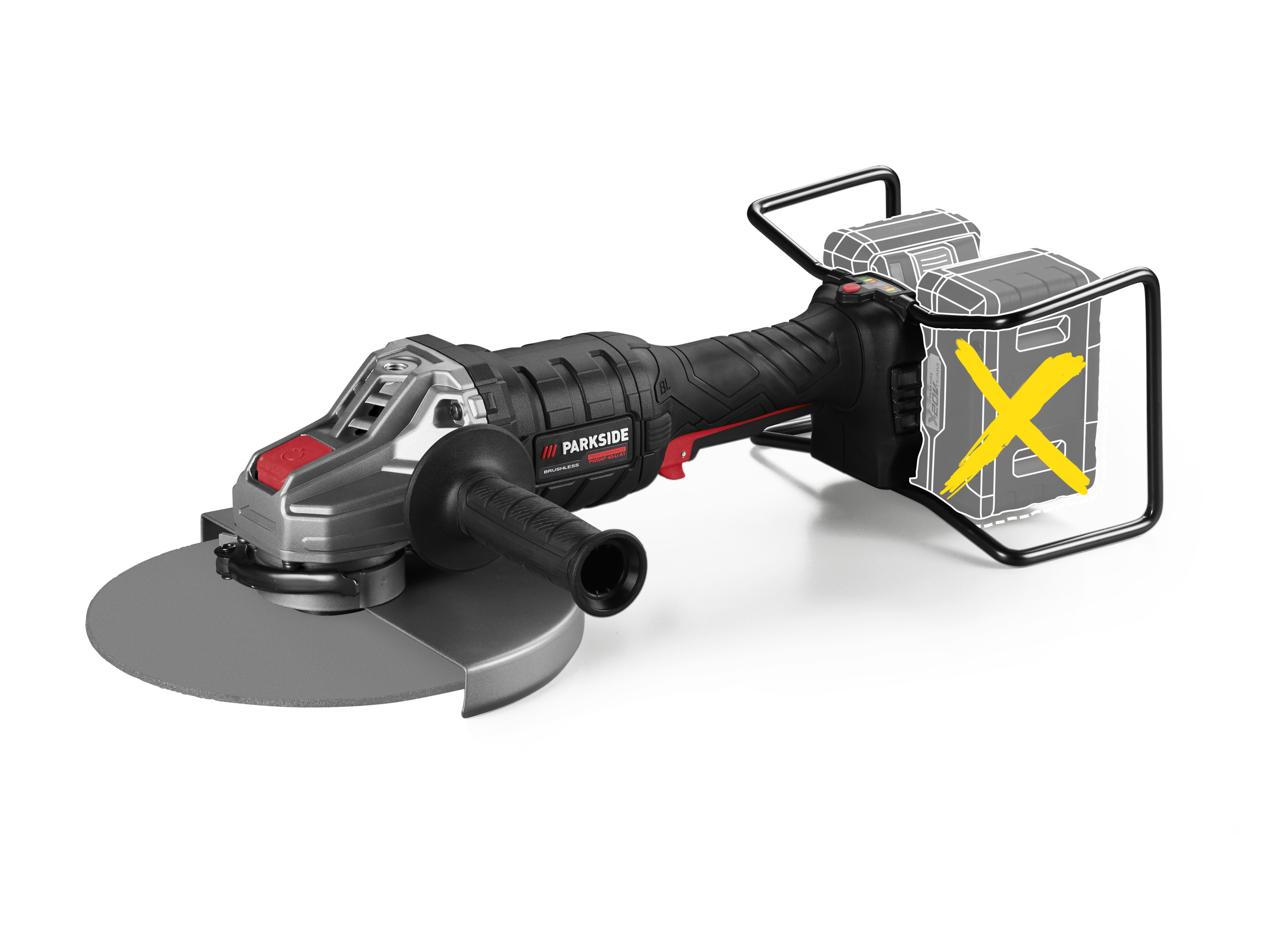 PARKSIDE PERFORMANCE Accu-haakse slijper 40 V zonder accu en lader