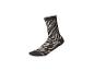 Sok met zebraprint in bruine en beige tinten.