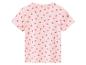 Roze T-shirt met korte mouwen en een all-over hartjesprint op de rug.