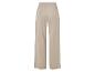 Beige broek met elastische tailleband.