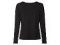 Zwart dames T-shirt met lange mouwen, achterkant