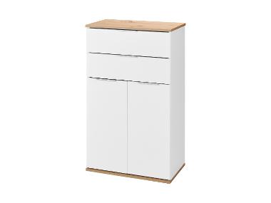 LIVARNO® Kast met 2 laden en 2 deuren - wit met eikenlook
