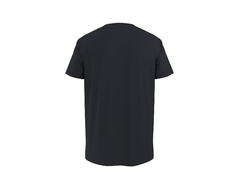 Donkerblauw heren T-shirt met korte mouwen, achterkant