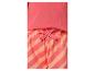 Roze en oranje gestreepte pyjama: top en short.