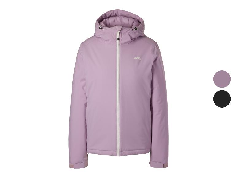 Dames winterjas met capuchon in lavendel, ook verkrijgbaar in zwart.