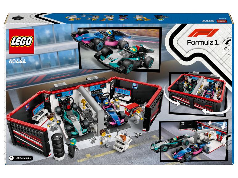 LEGO City Formule 1 set met garage en raceauto's.