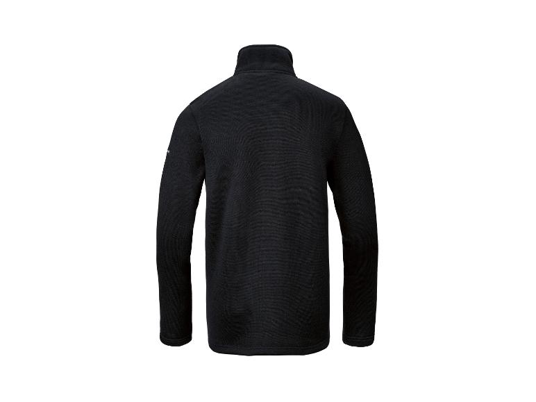 Zwarte heren fleece trui, achterkant