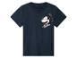 Donkerblauw kinder-T-shirt met een lachende Mickey Mouse-afbeelding en de tekst 'Mickey Mouse'.