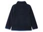 Donkerblauwe fleecejas met rits en blauwe details