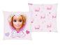 Twee roze Barbie kussens met hartjes