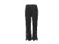 Zwarte meisjesjeans met elastische tailleband en decoratieve strikjes aan de pijpen.