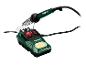 PARKSIDE soldeerstation met groene basis, rode temperatuurknop en soldeerbout