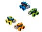 LUPILU speelgoed-monstertrucks in verschillende kleuren, set van 2.