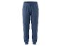 Donkerblauwe joggingbroek voor heren met trekkoord en geribde boorden.