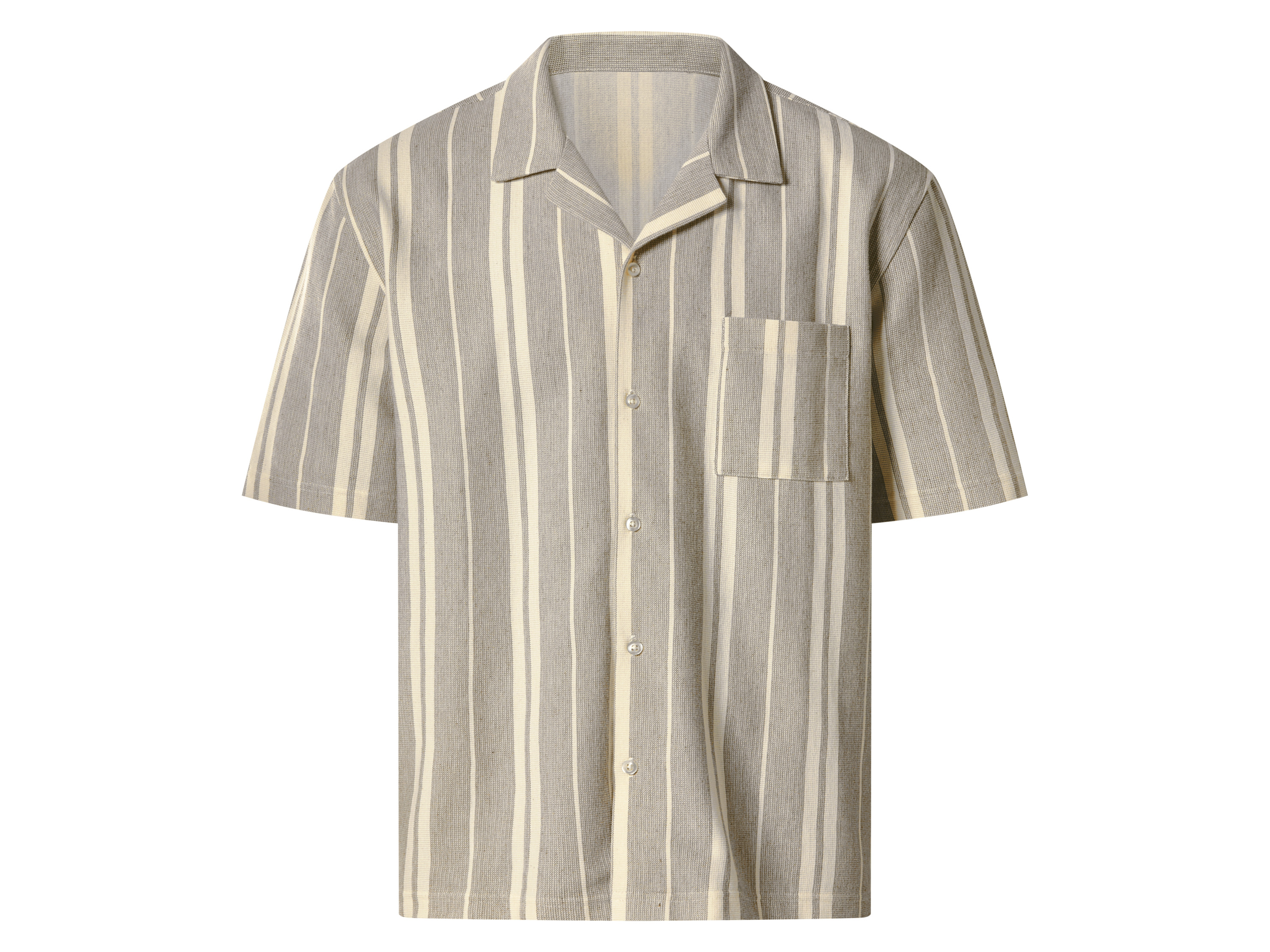 esmara Men Heren overhemd (Crème/bruin, L)