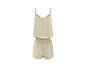 Beige tweedelig pyjamaset met spaghettibandjes top en shorts