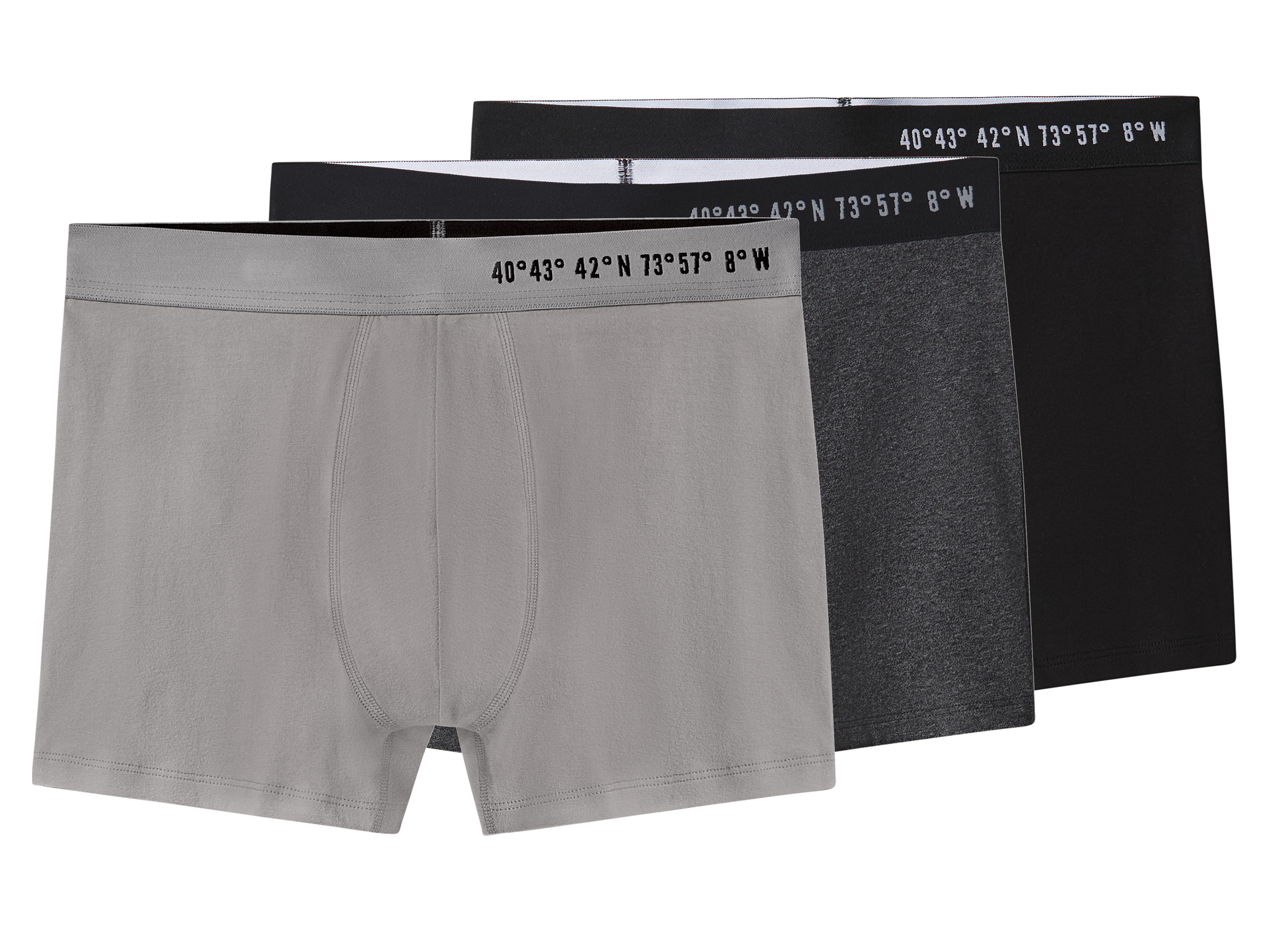 esmara Men Set van 3 heren boxers (Zwart/grijs, L)